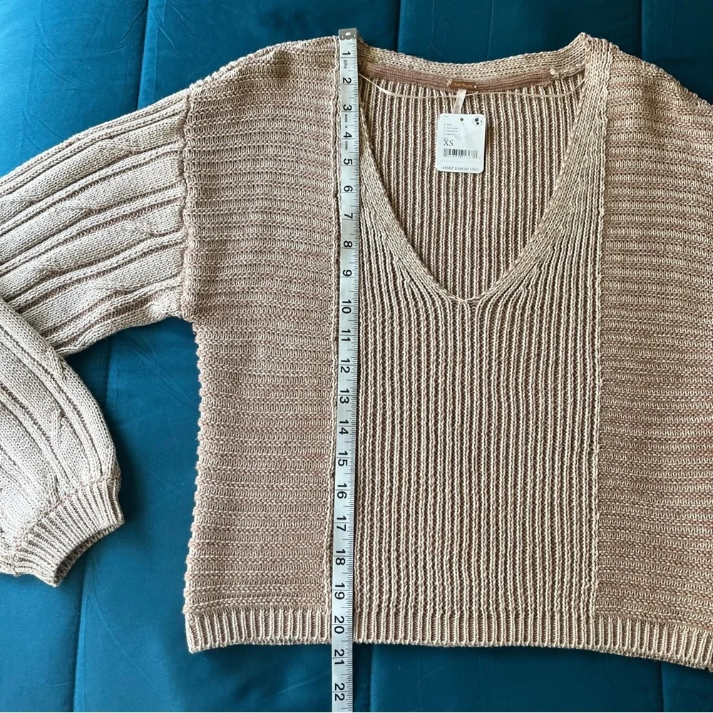 Free People When It Rains Sweater NWT - Picture 15 of 16
